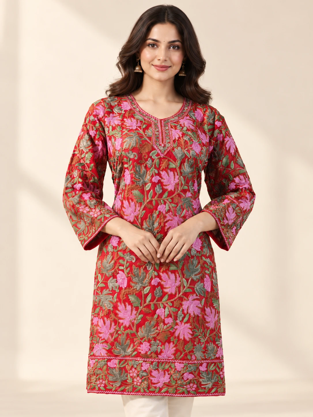 Ariwork Georgette Red